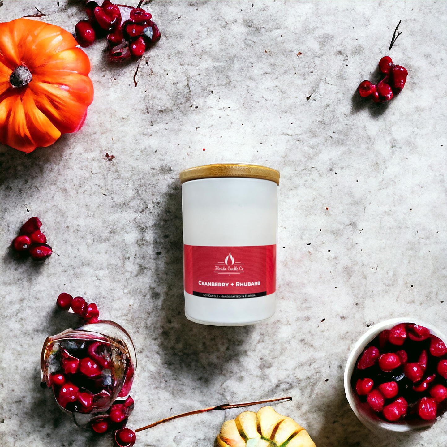 Cranberry + Rhubarb Soy Candle